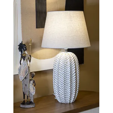 LAMPA STOŁOWA Z ŻYWICY LEAF 35X65 cm